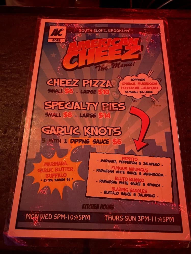 American Cheez Menu image 3